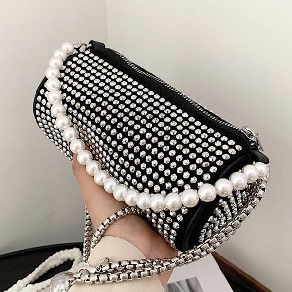 

women's crossbody bag summer mini round shoulder bags designer fashion pearl chain handbag female phone pack ladys tote cross body