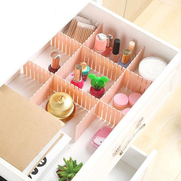 

storage drawers 4pcs/set diy drawer divider household organizer partition board for socks underwear uacr organization