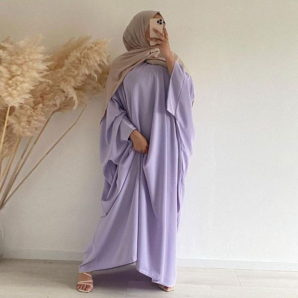 

ethnic clothing modest muslim abaya one piece batwing prayer garment women nida hijab dress jilbab kaftan islam dubai turkey robe ramadan, Red