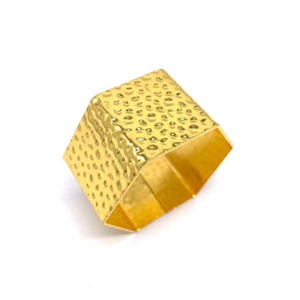 

10pcs hexagon metal napkin button el banquet tableware set table ring rings