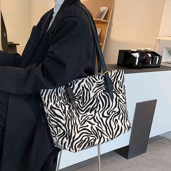 

luxury herme handbags and storage st. blue zebra pattern women's high-capacity 2021 new fashion summer versatile