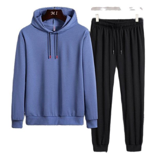 

men's tracksuits autumn hoodies+pants sets sweatshirt+sweatpants men hoodie pant+pullover hoody suits -4xl, Gray