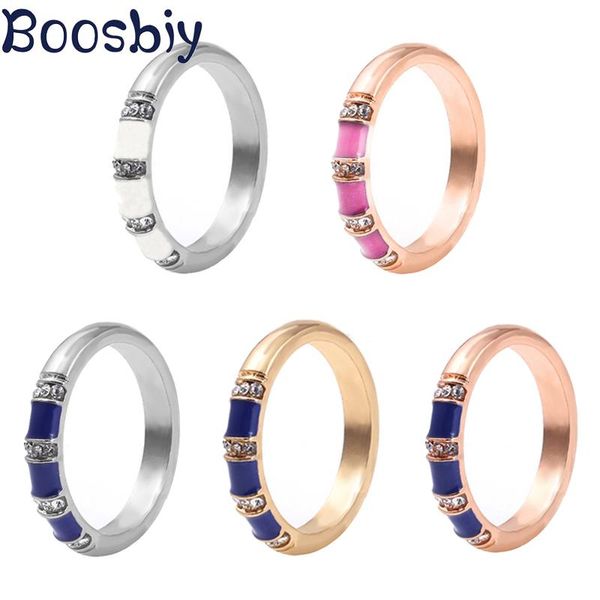 

wedding rings boosbiy arrival silver plated finger blue & clear sparkling round for women engagement anniversary jewelry gift, Slivery;golden