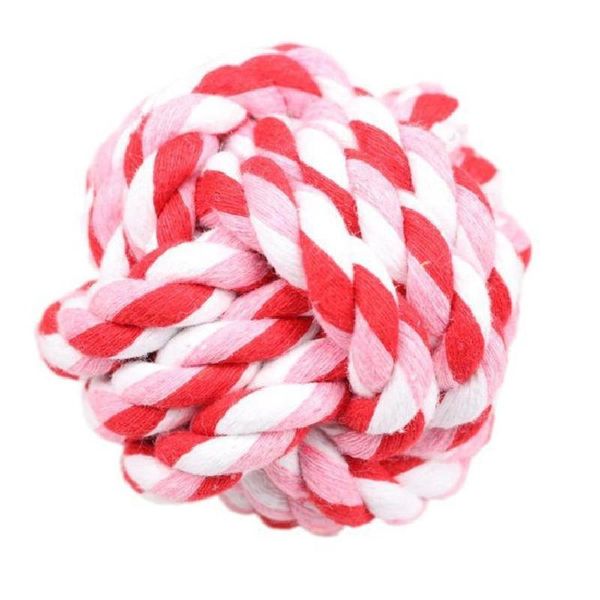 

cat toys dounione 6cm pet chew rope braided ball and dog training toy molar bite resistant cotton