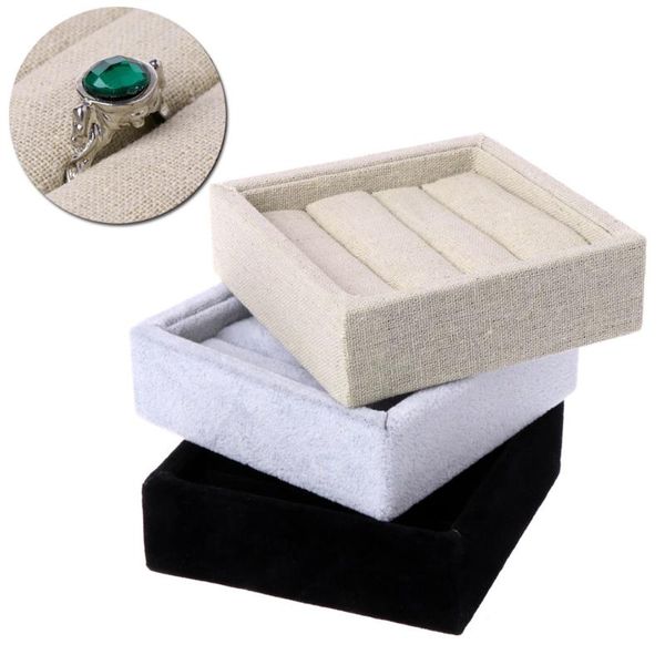 

jewelry pouches, bags velvet earring ring display box tray holder storage showcase organizer, Pink;blue