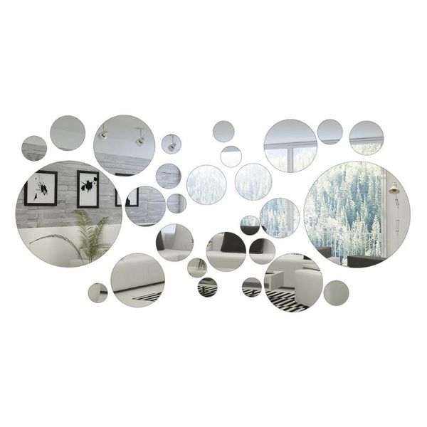

mirrors 30 pieces removable acrylic mirror setting wall sticker decal detachable for home living room bedroom decor