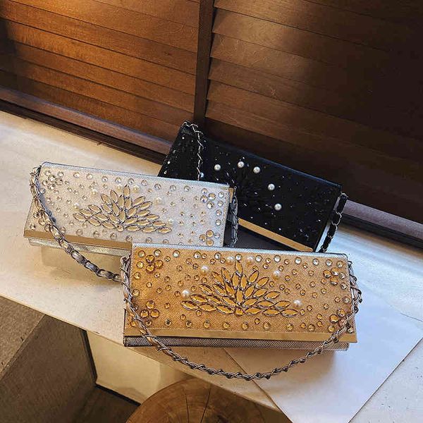 

fashion dinner bag handmade diamond inlaid banquet single shoulder messenger dress bag