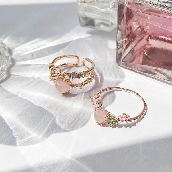 

wedding rings miwens single-tail ring rose gold rhinestone love finger statement women zircon romantic gift bijoux jewelry, Slivery;golden