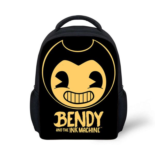

Designer schoolbagHALYUNASC Cool Kindergarten Backpack Hot-Game-Bendy-Ink-Machine Print Pattern Students School Bag Boys Mochila Mini Book Bag
