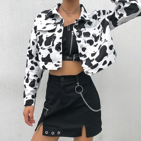 

women's jackets fnoce 2021 winter jean young fashion casual polka dot long sleeve slim plus velvet thickened denim coats, Black;brown