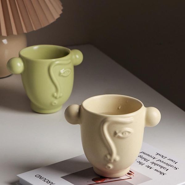 

mugs home mark coffee cup creative face milk deskdecoration water restaurant el service supplies gift