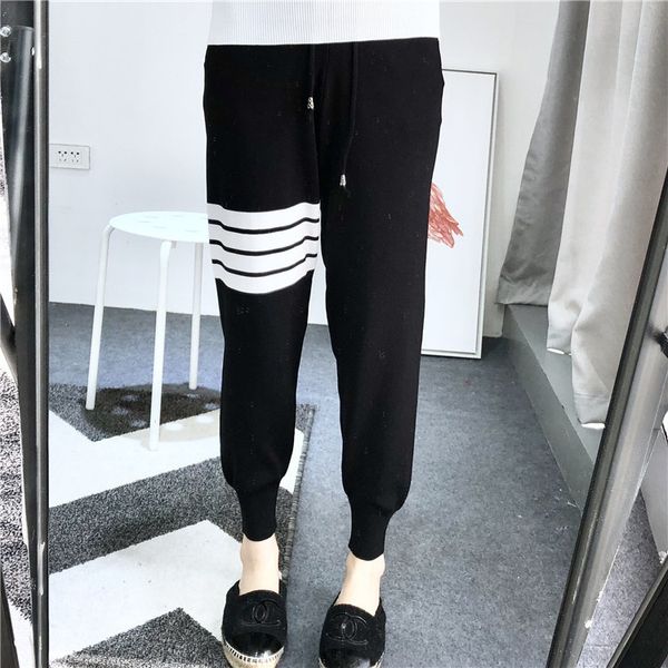 

no square tb ice hemp sports pants, White;black