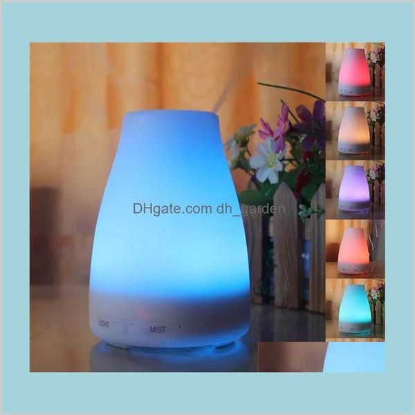 Oli Diffusori Fragranze Decor Casa Giardino 100 Ml 7 Colori Led Aroma Umidificatore Luce notturna Aria Aromaterapia Olio essenziale ad ultrasuoni C