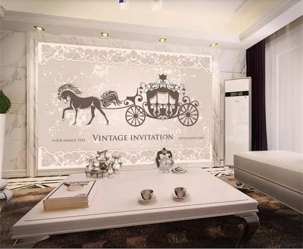 

wallpapers 3d wallpaper custom po living room mural european simplified chariot painting sofa background for wall