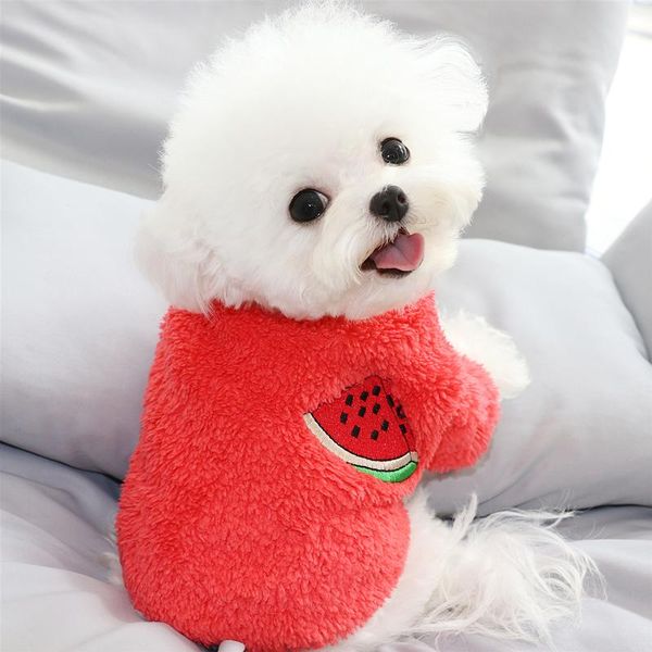 

dog apparel winter clothes warm flannel puppy outfit chihuahua pet clothing for small dogs coat hoodie fruit ropa perro york