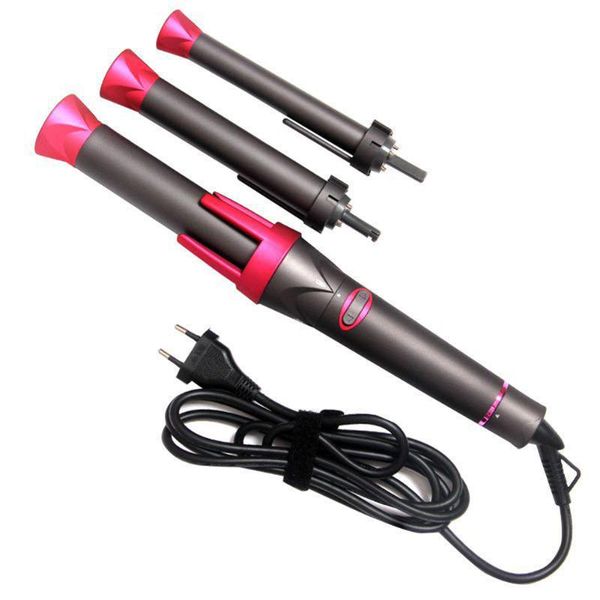 

bath accessory set 3 in 1 curling rod detachable electric hair curler interchangeable straight wet dry automatic salon styling host