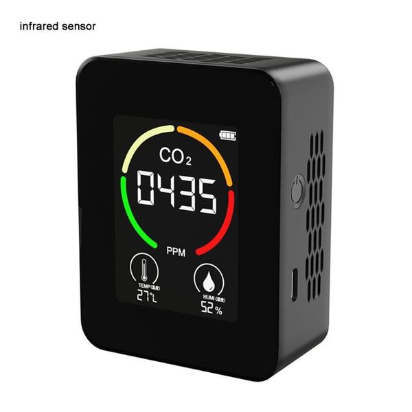 

smart home sensor air quality monitors compact lcd display co2 ppm meters mini carbon dioxide detector gas analyzer