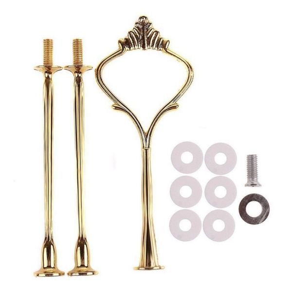 

dishes & plates practical and durable tier cake plate stand handle crown fitting metal wedding party for birthday afternoon tea