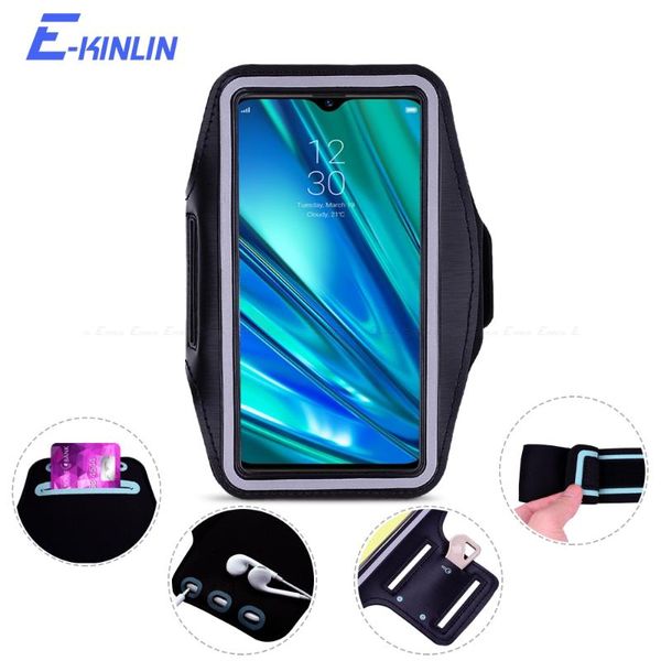 

cell phone pouches outdoor arm band cover case for realme x50 x50m x3 super zoom x7 max x2 pro xt x lite sport running gym holder bag pouch