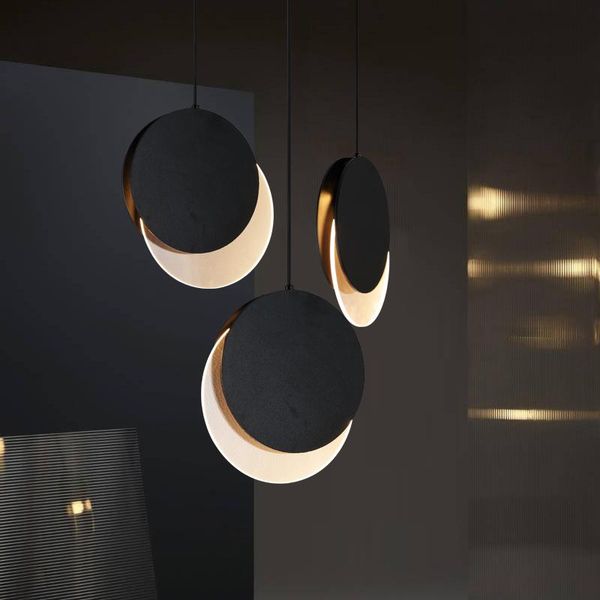 

post-modern art restaurant pendant lamp nordic simple dining table bedside bed three round bar cosmos lights luminaire lamps