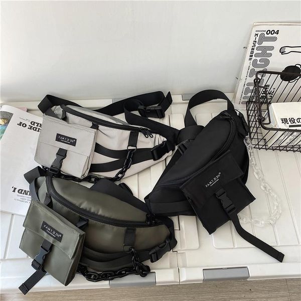 

waist bags original uoct.all chest bag couple ins cool casual student youth fashion brand messenger street reflective shoulder