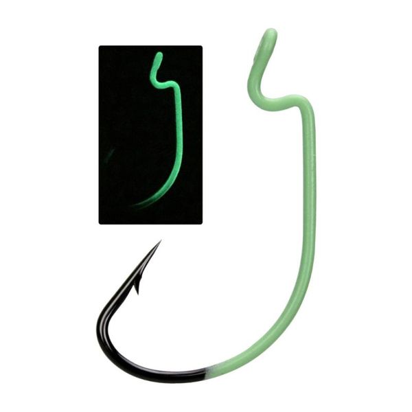 

60pcs/lot high carbon steel luminous fishing hook fishhooks pesca barbed tackle hooks