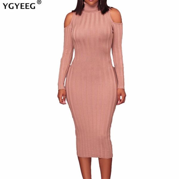 

autumn winter oversized sweaters dress turtleneck women long sleeve casual knitted fittedÂ cutout jumpers pullover dresses, Black;gray