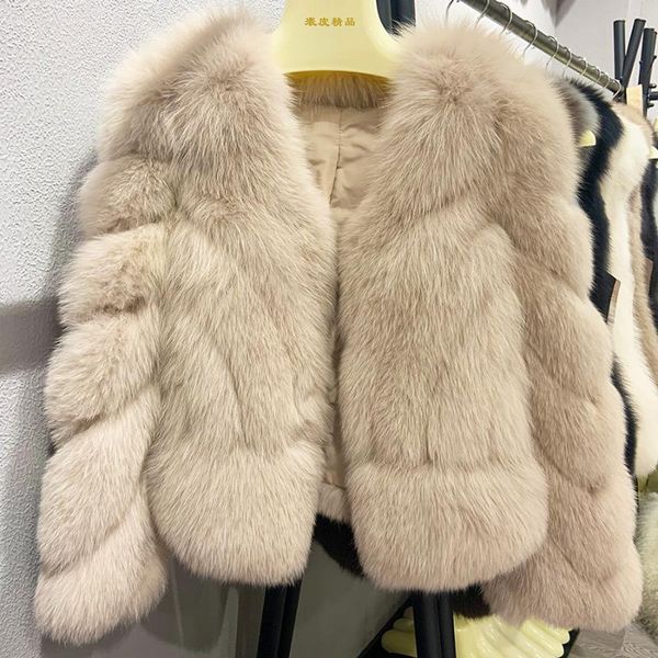 

women's fur & faux maylofuer 2021 real coat women natural jackets vest winter outerwear clothes, Black