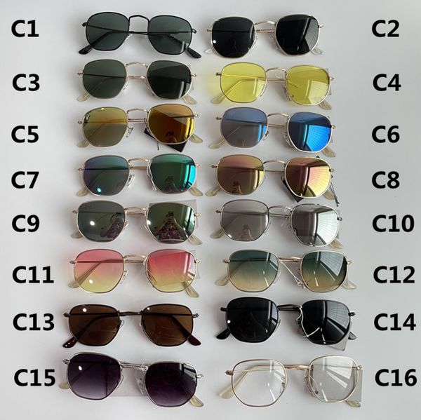 

luxury designer sunglasses for women metal frame hexagonal uv protection sun glasses goggle eyewear, White;black