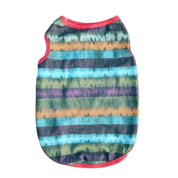 

dog apparel summer multi-color color stripes vest mercerized cotton breathable pet clothing small dogs