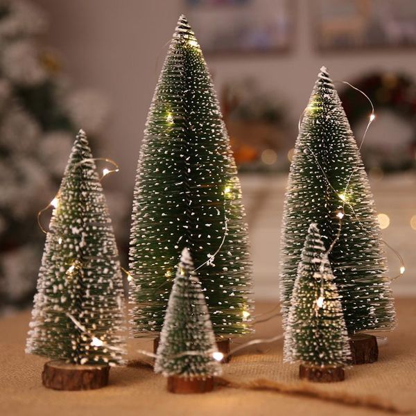 

christmas decorations mini tree pine white cedar deskornaments diy xmas