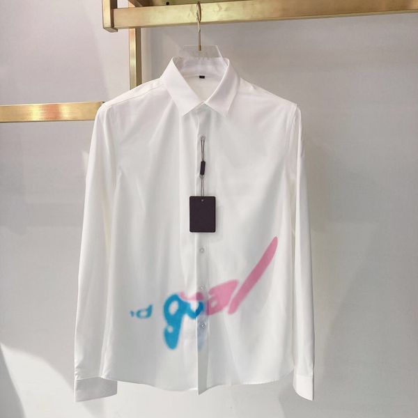 

end goal printed shirt mens designer shirts brand clothing men long sleeve dress shirt hip hop style cotton 195, White;black