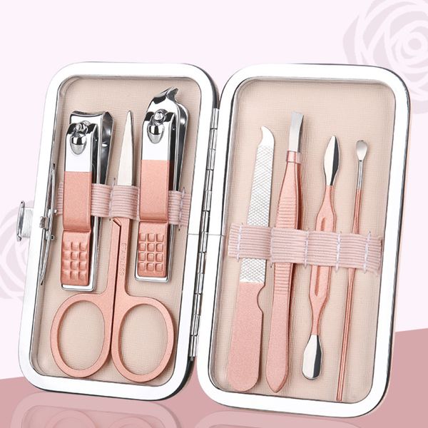 

gold rose 7-piece gift manicure tool sharp durable clipper set nail clippers