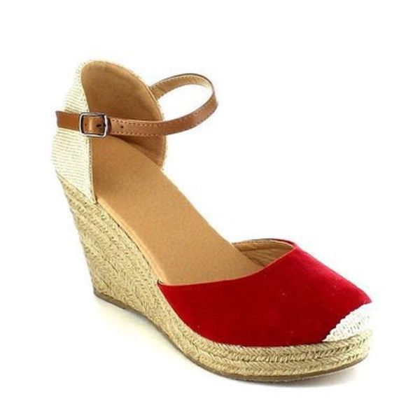 

dress shoes 2021 summer fashion wedge heel buckle colorblock sandals, Black
