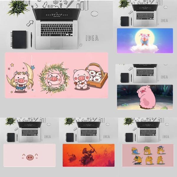 

mouse pads & wrist rests pig cartoon cute fun kawaii rubber pc gaming mousepad desk table protect game office work mat pad non-slip lapc