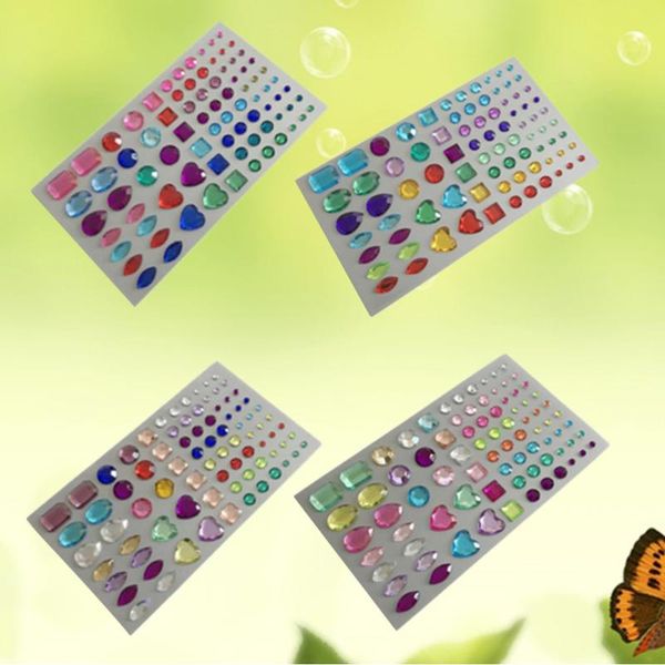 

craft tools 4pcs acrylic crystal diamond diy stickers self-adhesive rhinestone for phone decor
