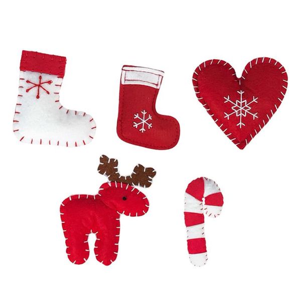 

christmas decorations 5pcs funny felt pendant creative xmas party ornament tree