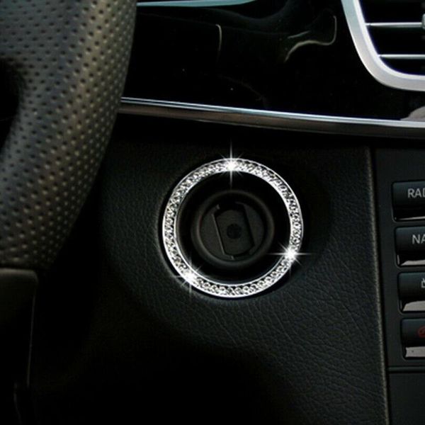 

steering wheel covers crystal keyless engine start/spush start button decoration trim for