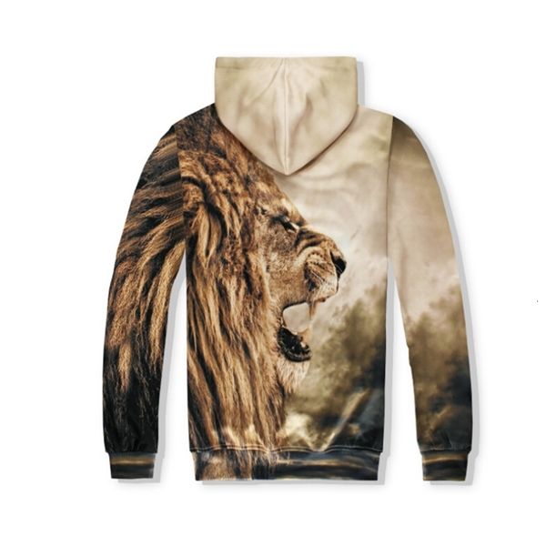 

3d printed tiger men hoodies fashion styles males wholesale 200923, Black