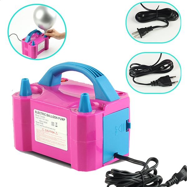 

balloon air pump 110v-220v electric high power two nozzle air blower balloon inflator pump fast portable inflatable tool