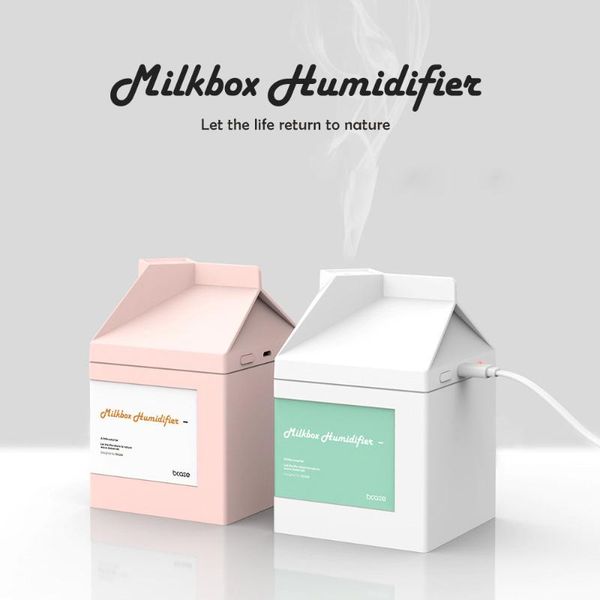 

humidifiers milk box humidifier usb creative quiet office hydrating humidification small mini energy saving itas3321a
