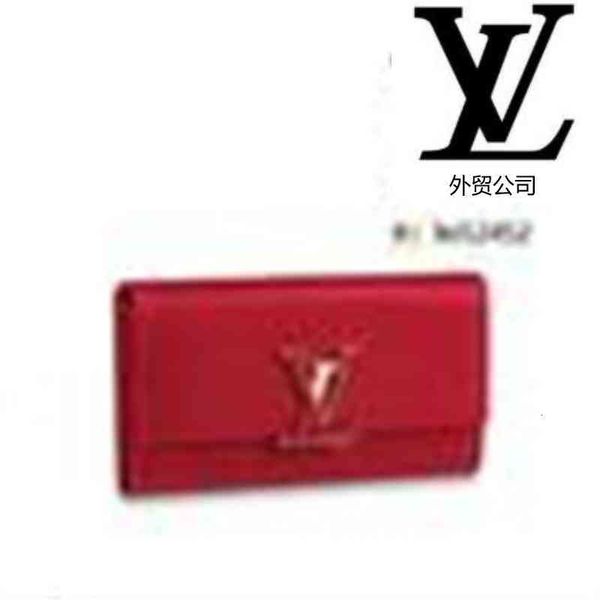 

purse brand chain designer card luxury wallets bza2 evening m63738 wallet capucines wallet compact women clutches real key leather long hold, Red;black