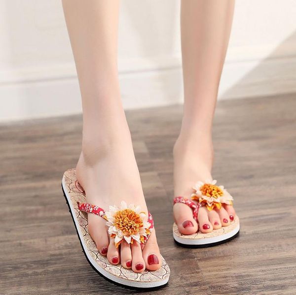 

slippers sagace 2021 bohemia women beach flip flops female casual sandal summer anti-skid outdoor slides home shoes sandals, Black