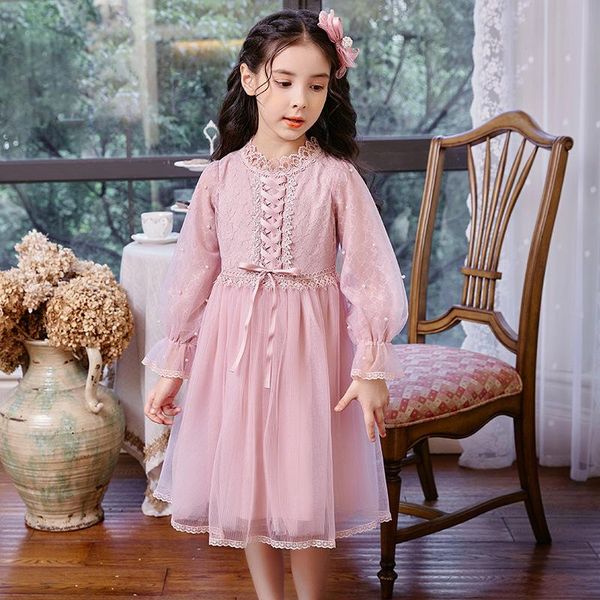 

girl's dresses wholesale 2021 fall arrival for girls 6 and 7 years old kids clothes, Red;yellow