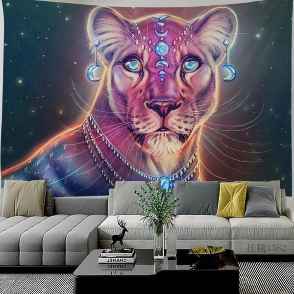 

tapestries 3d lion tapestry wall hanging celestial bohemia carpets dorm decor
