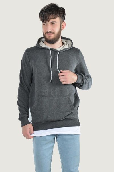 

men's hooded long sleeve skirted sweatshirt 20y-5200245 anthracite tracksuits, Gray