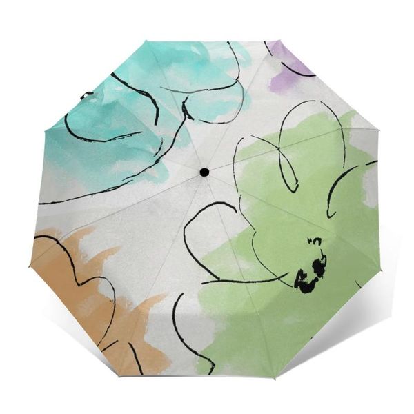 

umbrellas flowers umbrella automatic wind proof stylish art garden compact