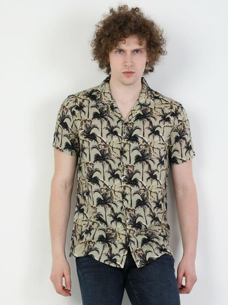 

men's short sleeve shirt casual shirts, White;black