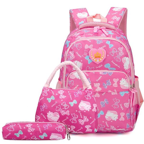 

3pcs/set waterproof school bags for teenagers girls princess backpacks kids printing schoolbag mochila