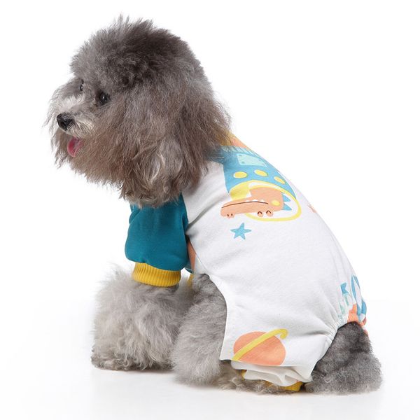 

dog apparel pets pajamas striped home cotton printed dogs clothes four-legged knitted pet supplies 12 styles